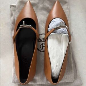 & Other Stories Tan Leather Flats
